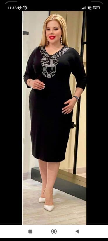 Zərif dizaynlı qara midi don - Rəng: qara - Kəsim: bədənə oturan