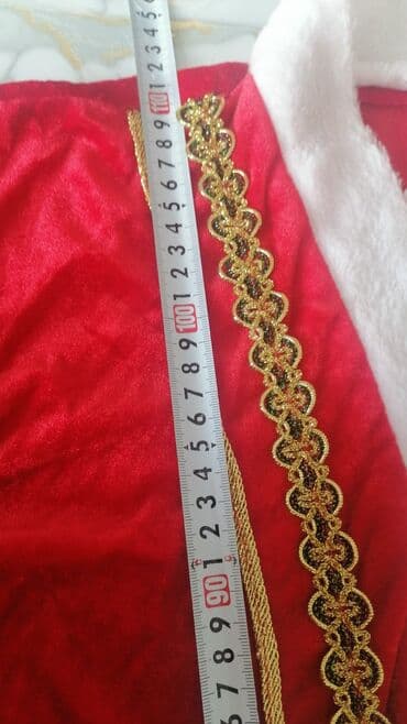 baglama: Yeni il üçün Şaxta Baba kostyumu dəsti - Rəng: klassik qırmızı-ağ - — 1