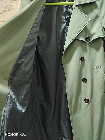 smart saat apple: Qadın trençkot – açıq yaşıl rəng - Klassik ikiqat düyməli model, geniş — 2