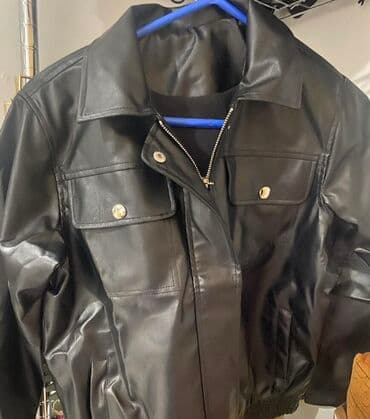 sumqayitda jaket: Deri jaket (PU) Amerikanin SHEIN online magazadan alinib M razmer — 2