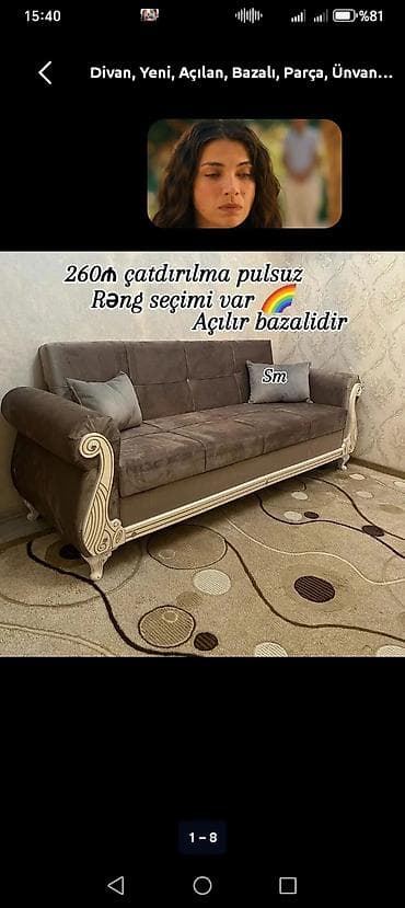 isdemis divanlar: Di̇van-kravat, Yeni, Açılan, Bazalı, Parça, Şəhərdaxili pulsuz çatdırılma — 4