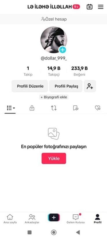 TikTok hesabı satılır - Platform: TikTok - Hesab növü: Özəl hesab -