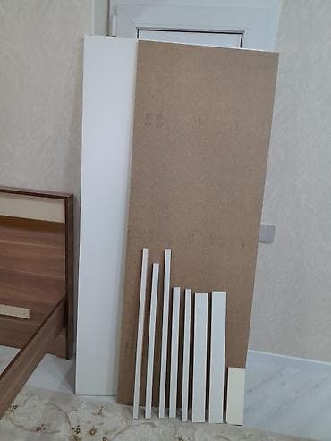 Ev üçün mebel: Taxta çarpayı karkası və başlıq dəsti - Material: taxta/LDF panellər — 3