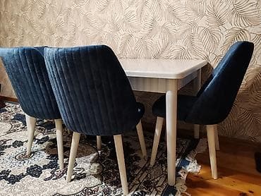 is stolu: Qonaq otağı üçün, Yeni, Açılan, Oval masa, 6 stul — 2
