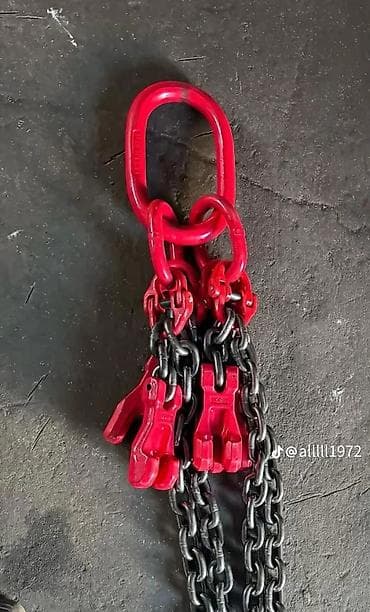 Qaldırıcı kranlar: Zəncirli qaldırıcı sling – 4 qol (4-leg) komplekt. Ölçülərə görə — 7
