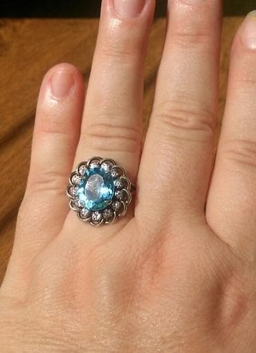 bujuterya: Комплект куплен в Индии голубой топаз+фианаты — 8