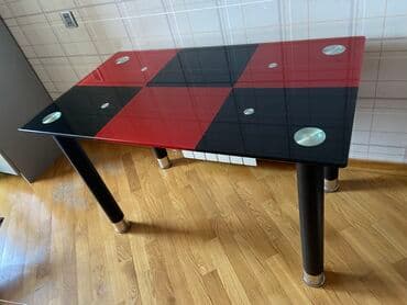 Mətbəx üçün, İşlənmiş, Açılmayan, Dördbucaq masa, 4 stul