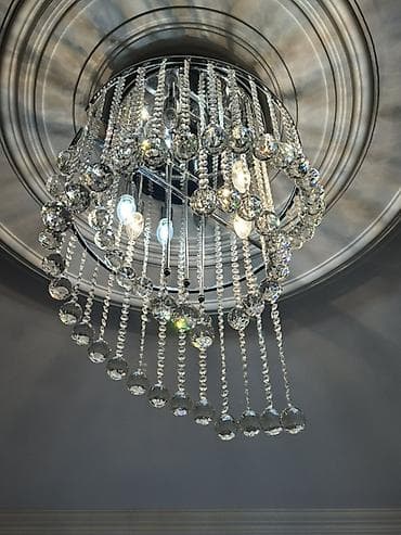 hamam tavanları: Çılçıraq, 10 və daha çox lampa, Xrustal — 1