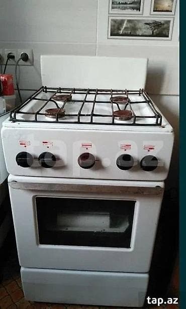 qaz pilitə: Qaz sobası Ayrıca dayanan, 4 gözlü, İşlənmiş — 1