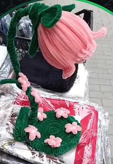 Əl işıqlı dekorativ gecə lampası – “çiçək” dizaynı - Material: yumşaq