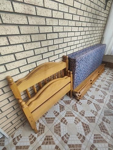 Все для дома и сада: Çarpayı, tək nəfərlik, taxta material. Ölçü: 100/200 — 4