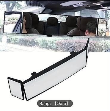 kompressor teh: Avtomobil üçün panoramik salon arxa görüntü güzgüsü - Rəng: Qara - — 3