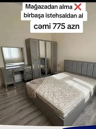 dekor ref: Yataq otağı dəsti – cəmi 775 AZN Komplektə daxildir: - 2 nəfərlik — 1