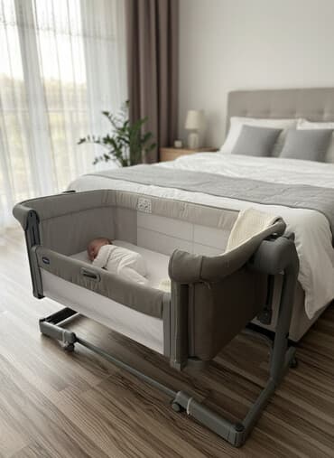 şaxda baba: Oğlan və qız üçün, İşlənmiş, Dördbucaq, Beşik, Dəstsiz, Matras ilə, Yellənmə mexanizm ilə — 2