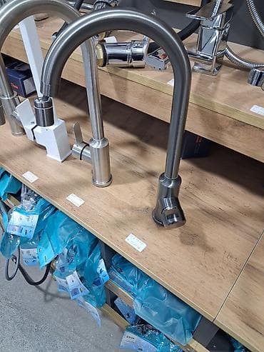Mətbəx üçün U formalı qarışdırıcı kran - Material: fırçalanmış