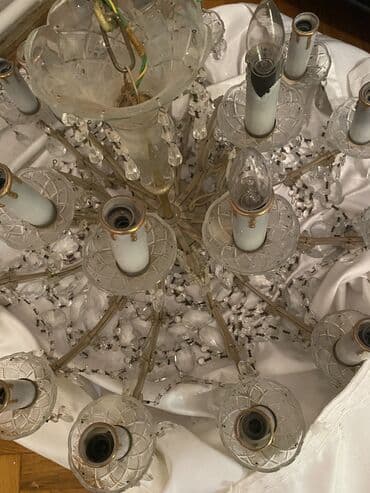 cıraq: Çılçıraq, 10 və daha çox lampa, Xrustal — 1