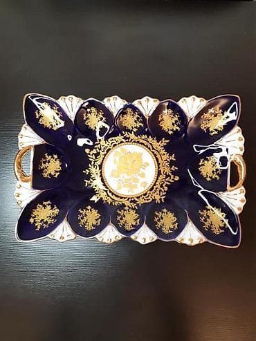 Boşqablar, 1 əd, rəng - Göy, Farfor