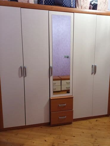 мебель для спальни: Двуспальная кровать, Шкаф — 2