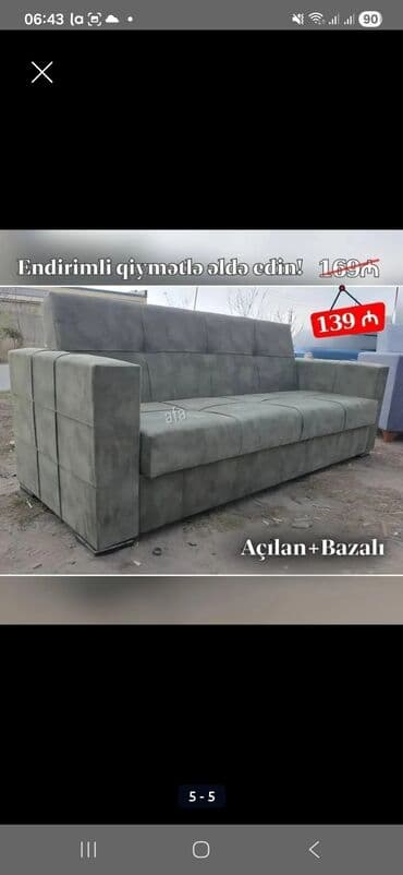 Masalar və oturacaqlar: Divan, Yeni, Açılan, Bazalı, Parça, Ödənişli çatdırılma — 3