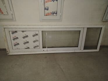 balkon pencereleri: İşlənmiş Təkqat şüşə paketi Plastik pəncərə, Еni: 79 sm, Uzunluğu: 258 sm — 1