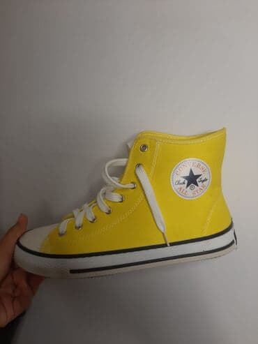 женские белые кеды: Ölçü: 40, rəng - Sarı, Yeni — 1