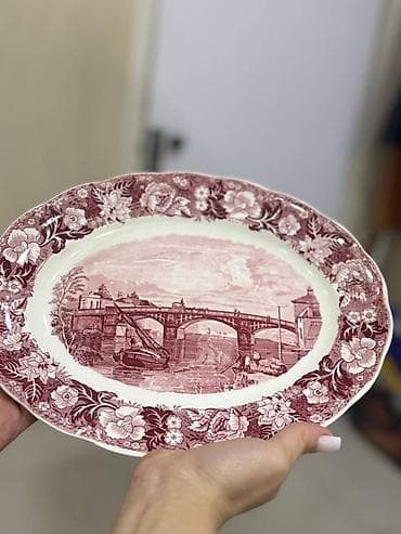 Qab-qacaq və mətbəx ləvazimatları: Nahar dəsti, rəng - Qırmızı, Farfor, 6 nəfərlik — 5