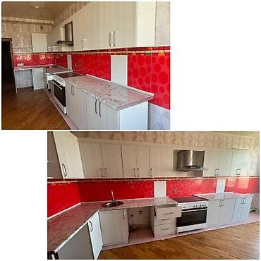 Mətbəx mebeli 450 Azn.Üstündə qaz, moyka, aspirator verilir.Ölçü