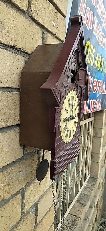 yantar divar saatı: Divar saatları, Mexaniki, Ququ quşlu — 3