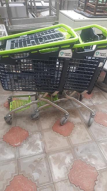 həsir səbət: Supermarket/market üçün alış-veriş arabaları - Material: yüngül və — 3