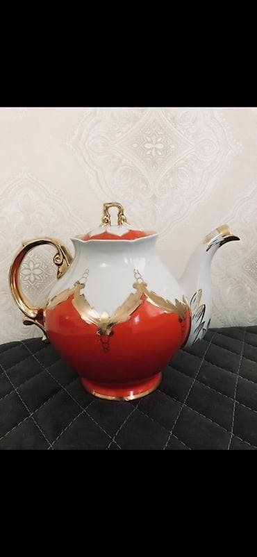 malina kolu: Rəng - Qırmızı, Dəm caydanı, Farfor — 1