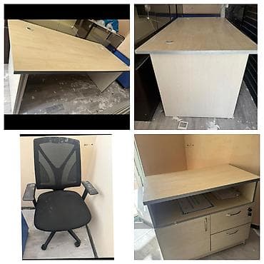 Ofis mebeli dəsti - İş masası: L formalı, açıq ağac rəngində laminat lalafo.az -da Ofis mebeli dəsti - İş masası: L formalı, açıq ağac rəngində laminat