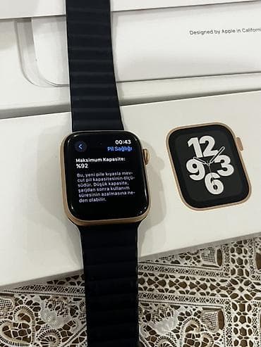 Apple watch se/44 gold 32Gb 92 pil🔋Saat çox seliqelidi qutusu adapdırı — 5
