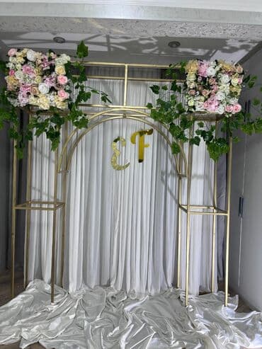 акция let's go 2021: Tədbir dekorasiyası və bəzək icarəsi - Qızıl tonlarda metal — 7