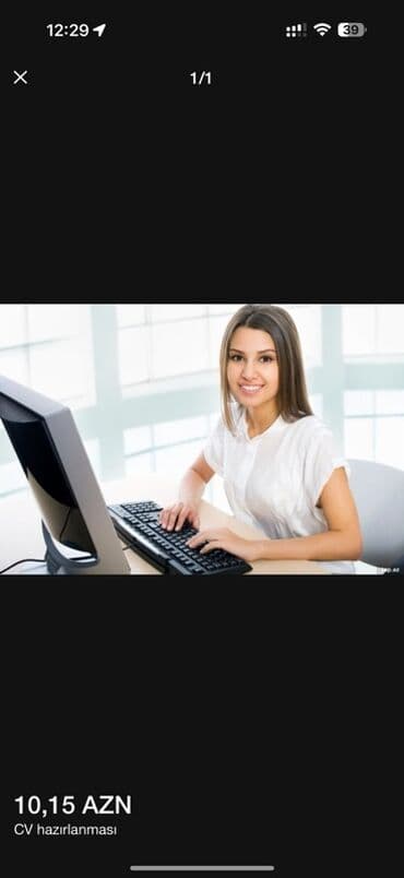 Xidmət: CV hazırlanması Peşəkar, səliqəli və işəgötürənlərin
