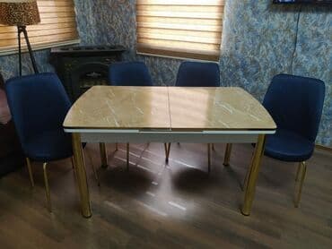 yigilib acilan stollar: Mətbəx üçün, Yeni, Açılan, Dördbucaq masa, 4 stul — 7