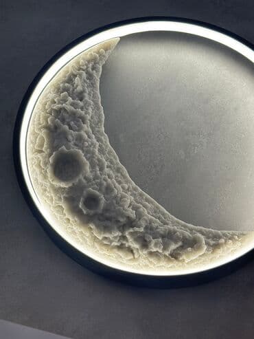 divar sticker: İşıqlı dekor ay 3 fərqli rəng temperaturuna malik( ağ; sarı; gün — 4