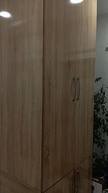 paltar asmaq ucun: Yeni, 4 qapılı, Qəhvəyi, Taxta, Açılan, Düz dolab — 1