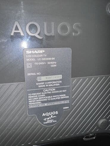 televizor sharp aquos: İşlənmiş Televizor Sharp 32" Ünvandan götürmə — 5
