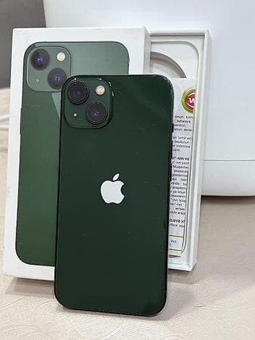 iphone ipad: IPhone 13, 128 GB, Yaşıl, Face ID, Sənədlərlə — 5