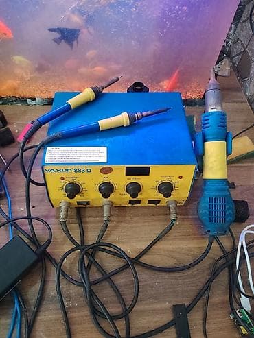 enzo fen: Yaxun 883D SMD Rework Station - 3‑ü 1‑də stansiya: isti hava fenı — 3