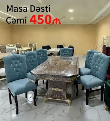 стол из массива дерева: Для гостиной, Новый, Нераскладной, Прямоугольный стол, 6 стульев — 5