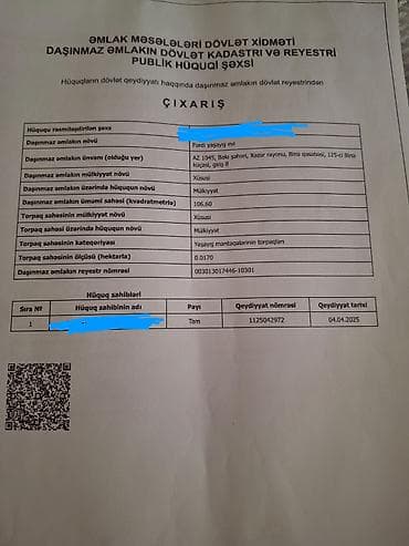 ucuz ev: 5 otaqlı, 106 kv. m, Kredit yoxdur, Orta təmir — 2