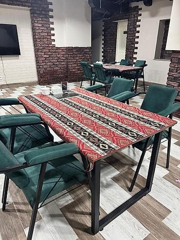 sdullar: Stullar ilə, Düz masa, 6 nəfər — 4