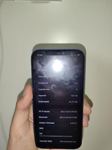 apl: IPhone 12, Mavi, Face ID — 10