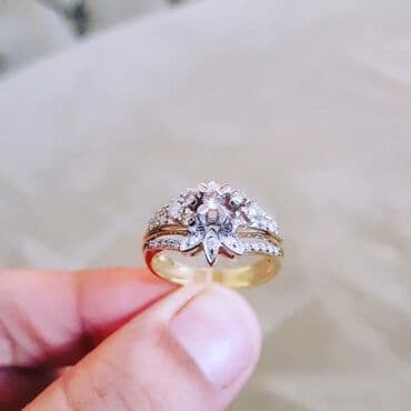 nişan üzükleri: Nişan, Üzük, Sarı qızıl, 750 Əyar, Brilyant, 0.26-0.50 Karat — 4