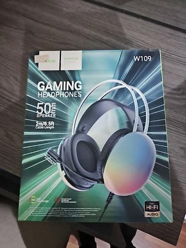Boco W109 Gaming Headphones - 50 mm dinamik sürücülər – güclü bas və