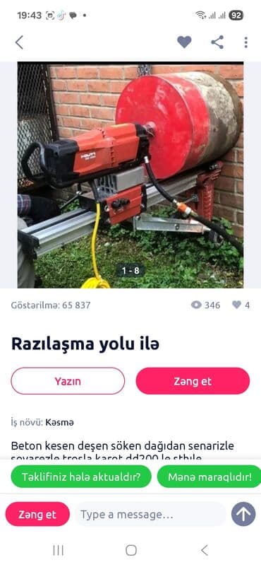 Hyundai: Beton kəsmə və deşmə xidməti - Armaturlu/armatursuz beton — 4