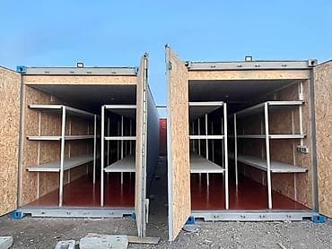 beton konteyner: Metal rəflərlə təchiz edilmiş modul konteyner anbar - Tip: 40 futluq — 1