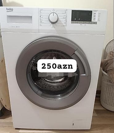 mini prosessor: Beko paltaryuyan maşın. Ön yükləməli modeldir, ağ rəngdədir və — 1