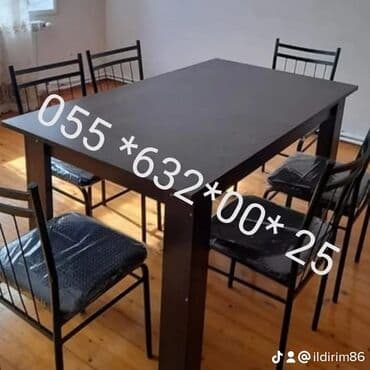 tap az masa ve oturacaqlar: Qonaq otağı üçün, Yeni, Açılmayan, Kvadrat masa — 14